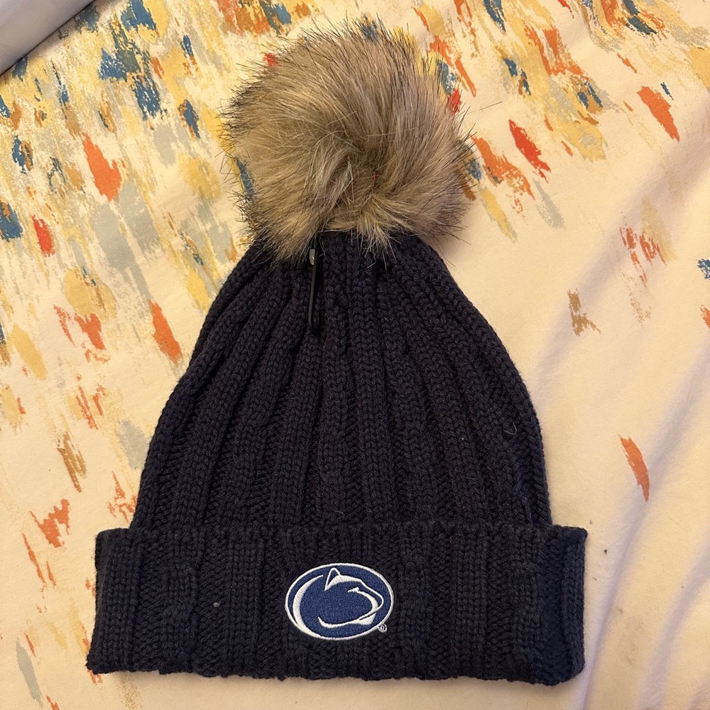 Penn State Pom Pom Winter Hat